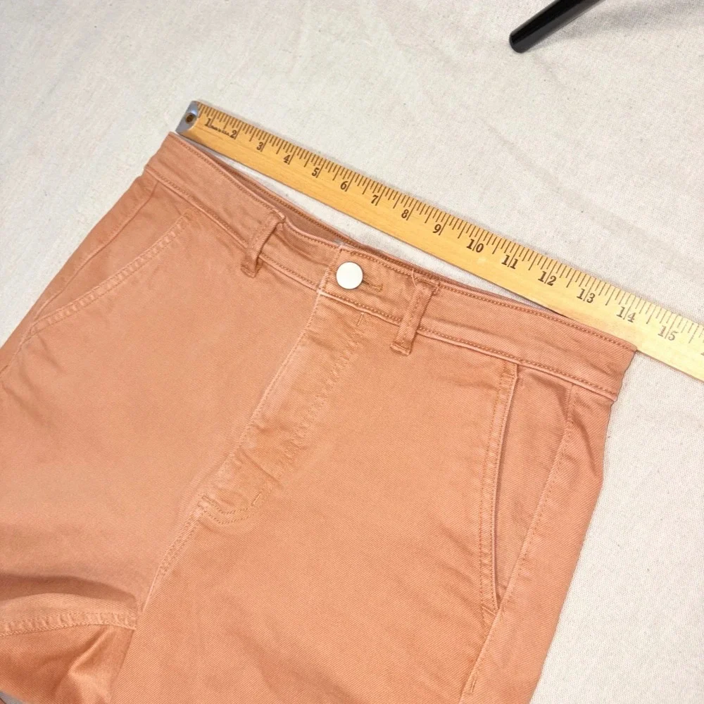 Everlane Womens Straight Leg Crop Chino Pants Terracotta Orange High Rise Size 6